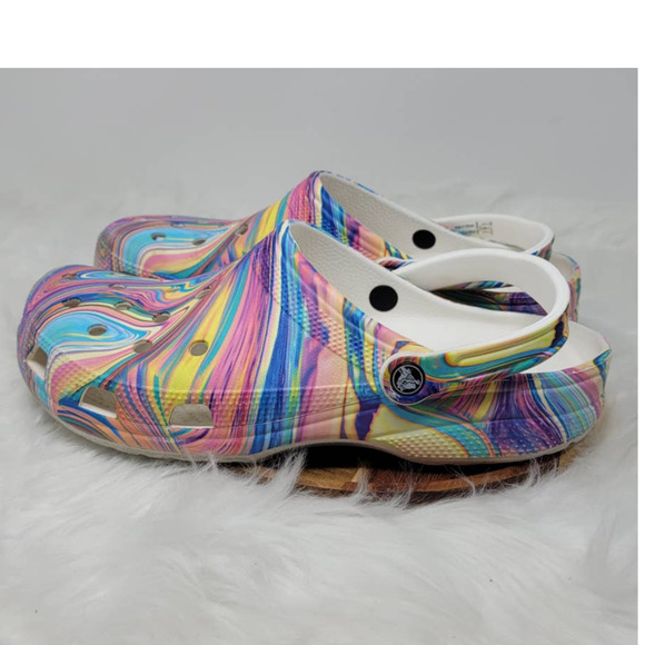 Crocs Clogs Comfort Out Of This World Swirl Pastel Tie Dye Rainbow Men\'s 12 main image 3